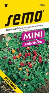 Paprika zel. pálivá - Pyramíd, okrasná 20s - séria MINI /SHU 40 000/