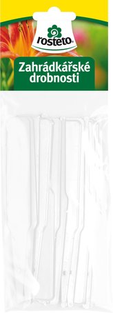 Menovka zapich Rosteto SL 140 biela 12,5x10x1,7 cm (sada 15ks) rovná