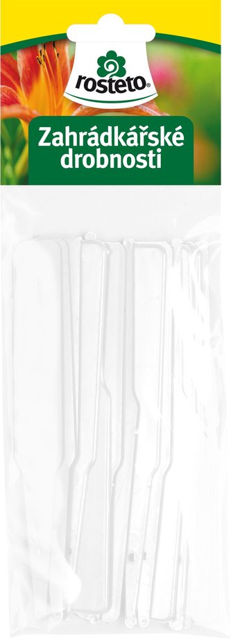 Menovka zapich Rosteto SL 140 biela 12,5x10x1,7 cm (sada 15ks) rovná