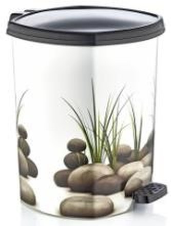 Koš odpadkový 20 l pedál "Kameny" plast