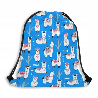 Vak na záda 117 LAMAS WORLD modrá MyBestHome 41x32 cm