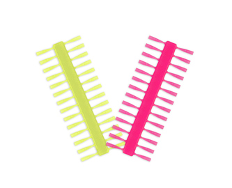 Nekonečná zarážka Q-STOP / žlutá + růžová - 7mm