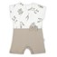 Kojenecký letní bavlněný overal Nicol Ella béžový - velikost 62 (3-6m)