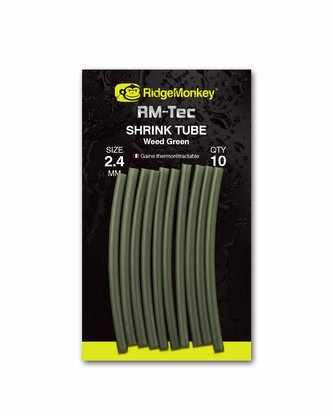RIDGEMONKEY: Smršťovací hadička RM-Tec Shrink Tube 2,4mm Weed Green 10ks