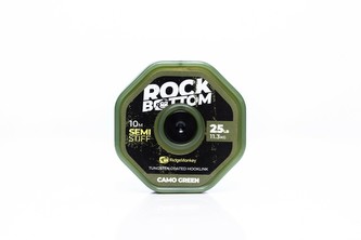RIDGEMONKEY: Šňůrka RM-Tec Rock Bottom Tungsten Coated Semi Stiff 25lb 10m Camo Green