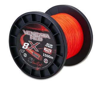 šňůra 8 X Vencata Red 0,37mm, 1500 m, 34 kg