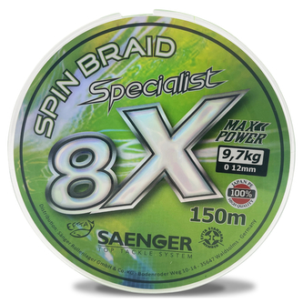 šňůra 8 X Specialist Spin Braid 150 m 0,12 mm zelená