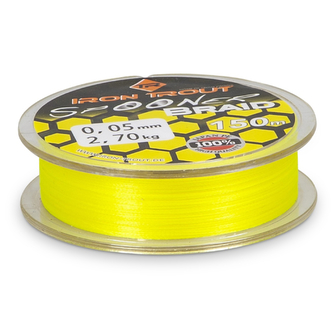 Iron Tout šňůra Spooner Braid 150 m, 0,05 mm, žlutá