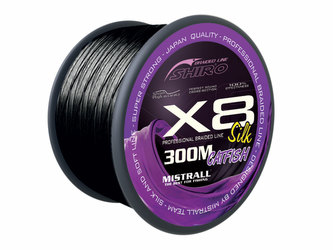 Šňůra Shiro Catfish X8 Black 300 m 0,60 mm