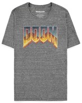 Pánské tričko Doom: Logo (L) šedá bavlna