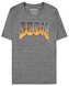 Pánské tričko Doom: Logo (L) šedá bavlna
