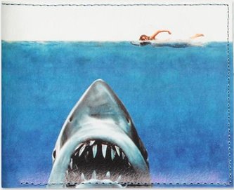 Otevírací peněženka Jaws|Čelisti: Útok žraloka (10 x 9 x 2 cm) modrá