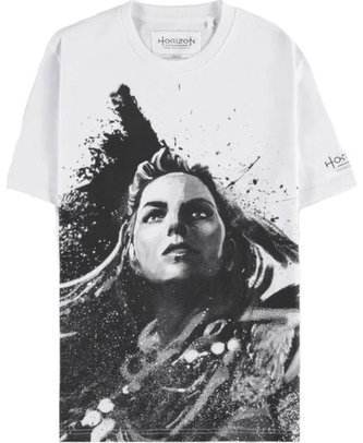 Pánské tričko Horizon Forbidden West: Aloy Spray (XL) bílá bavlna