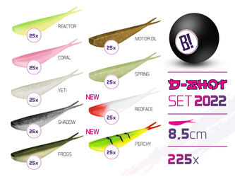 Sada nástrah BOMB D-SHOT set 2022 8,5cm / 225ks - 8,5cm