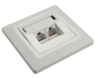 Solarix Eth.Zás. pod om. 2xRJ45 STP c5e uhol 45