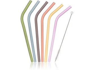 slamky 9x220mm zahnutá, silikónová (6ks) + 1 kefka