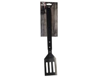Obracečka 39cm grilovací BLACK nerez/dřevo
