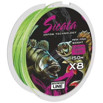 šňůra Sicata X8 0,14mm 150m