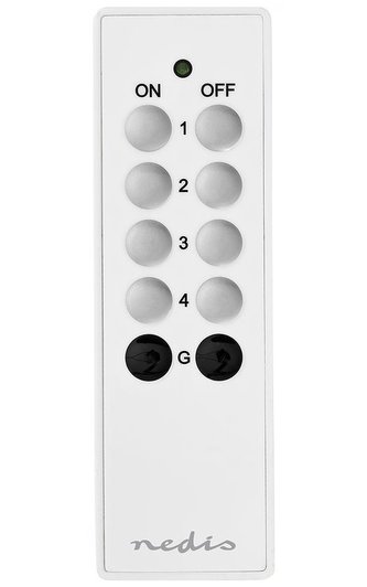 NEDIS RF šikovný diaľkový ovládač/ 4 kanály/ biely
