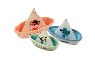 Lilliputiens - 3 plovoucí lodičky - džungle - hračka do vody