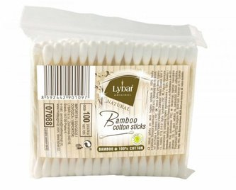Lybar Original Natural Bamboo vatové tyčinky v sáčku 100 ks