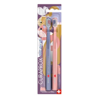 Curaprox Velmi jemný zubní kartáček 5460 Ultra Soft Duo Love Edition 2022 2 ks unisex