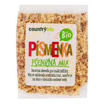 Country Life Těstoviny písmenka pšeničná mix BIO 250 g