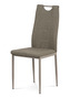Jídelní židle, cappuccino látka, kov cappuccino lesk