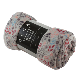 Mikroflanelová deka, 150x200 cm, kytičky