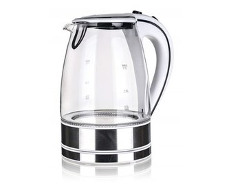 ACTIVER Kanvica sklenená BLAZE 1,7 ls LED podsvietením, 1850-2200W, otočná o 360st., biela