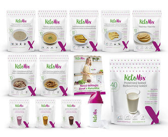 KetoMix Ketonová dieta na 3 týdny (čokoláda, vanilka a jahoda) 3795 g