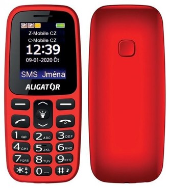 Aligator A220 Senior Dual SIM, červená