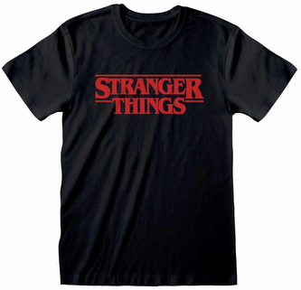 Pánske tričko Netflix|Stranger Things: Logo Black (XL) čierna bavlna