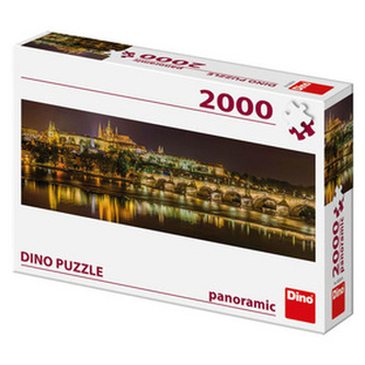Karlov most v noci: panoramic puzzle 2000 dielikov