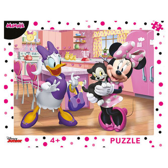 Minnie - ružová: puzzle doskové 40 dielikov