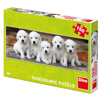 Päť šteniatok: panoramic puzzle 150 dielikov