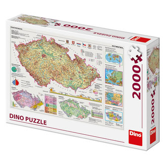 Mapy Českej republiky: puzzle2000 dielikov