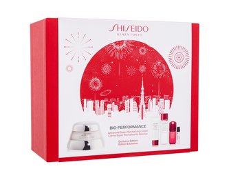 Shiseido Bio-Performance denní pleťový krém Bio-Performance Advanced Super Revitalizing Cream 50 ml + pleťové sérum Ultimune Power Infusing Concentrate 10 ml + čisticí pěna Clarifying Cleansing Foam 15 ml + pleťová voda Treatment Softener 30 ml + parfémov