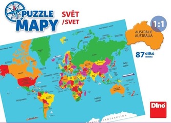 Puzzle Mapy Svět 82 dílků
