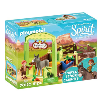 Koňský box Šmik a seňor Mrkvička Playmobil, Spirit Riding Free, 51 dílků
