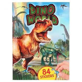 Kreativní sešit Dino World, 84 samolepek (32 vystouplých, 52 standardních)