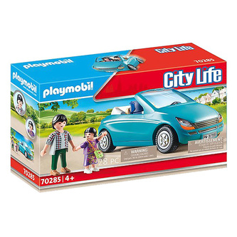 Táta s dcerou v kabrioletu Playmobil, Život ve městě, 28 dílků