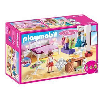 Spálňa so šijacím kútom Playmobil, Domčeky pre bábiky a príslušenstvo, 67 dielikov