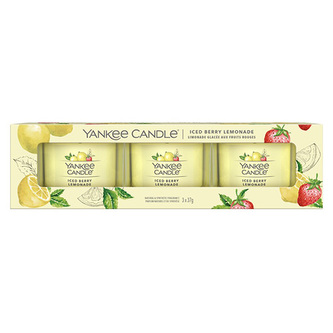 Sada votivní svíček Yankee Candle, Ledová limonáda, 3 x 37 g