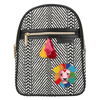 Batůžek Top Model, Bílo-černý, se lvem