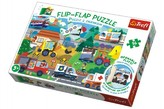 Puzzle s otevíracími okénky - Dopravní prostředky 36 dílků v krabici 33x23x6cm