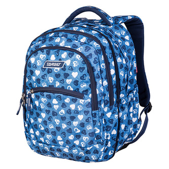Školní batoh 2v1 Target, Srdce, barva modrá