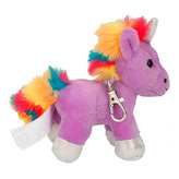 Plyšový přívěsek Ylvi and the Minimoomis ASST, Fialový s duhovou hřívou a ocasem