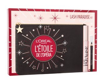 L´Oréal Paris Lash Paradise řasenka Lash Paradise 6,4 ml + tužka na oči Superliner Le Khol 0,8 g 101 Midnight Black + kosmetická taštička