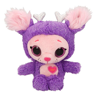 Plyšák se zvukem Ylvi and the Minimoomis, Zooi, fialová